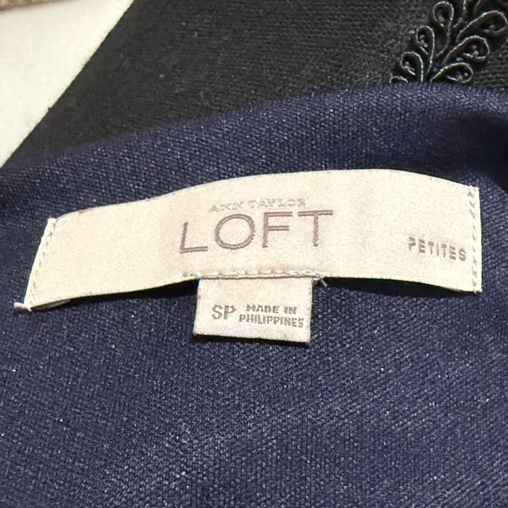 LOFT Blue Sheath Dress for Wedding Guests - Picture 3 of 6